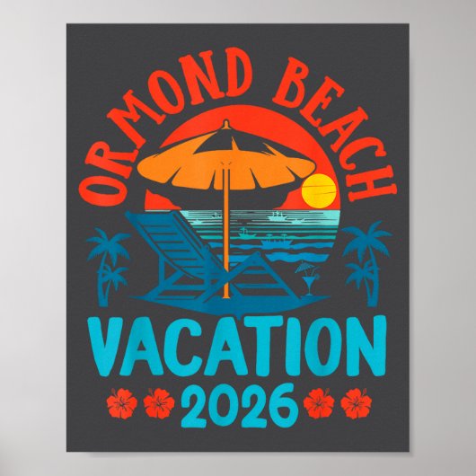 Ormond Beach Florida 2026 Family Vacation Beach Su Poster (Voorkant)