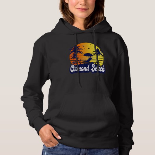 Ormond Beach Florida Sunset Beach Retro Hoodie (Voorkant)