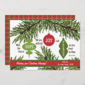 ORNAMENS 2-Sided kerstkaart voor scripts (Voorkant / Achterkant)