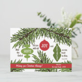 ORNAMENS 2-Sided kerstkaart voor scripts (Staand voorkant)