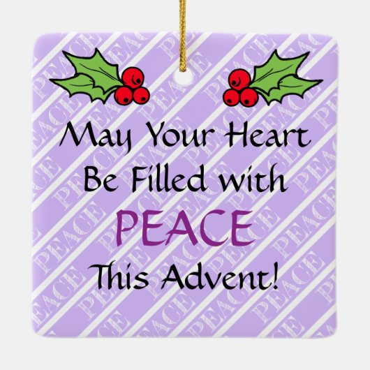 Ornament #2 of 4: 2nd Week of Advent (PEACE) (Achterkant)