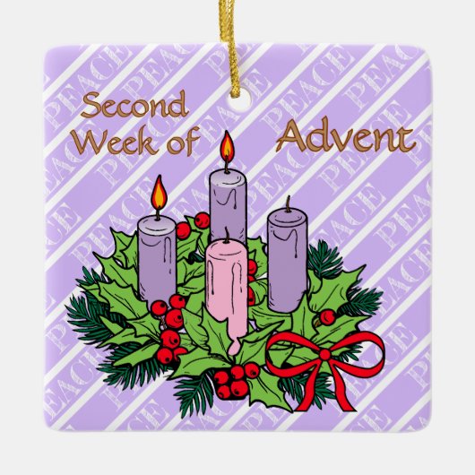 Ornament #2 of 4: 2nd Week of Advent (PEACE) (Voorkant)
