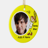 Ornament Aangepaste Tennis Star Keepomwille (Rechts)