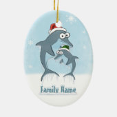 Ornament Afbeelding voor feestdagen Dolphins (Achterkant)