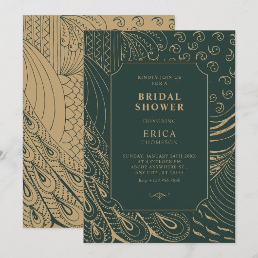  ornament Art vrijgezellenfeest Kaart (Voorkant / Achterkant)