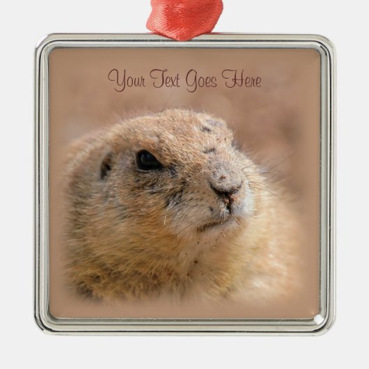 Ornament: Black-tailed Prairie Dog (Premium SQR) Metalen Ornament (Voorkant)
