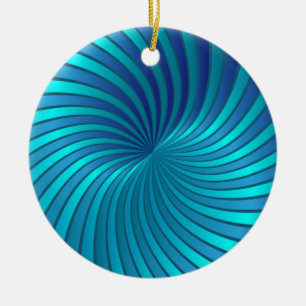Ornament blauwe spiraalvortex
