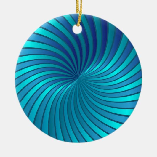 Ornament blauwe spiraalvortex (Voorkant)