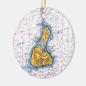 Ornament Blokeilanden Nautical Chart (Links)