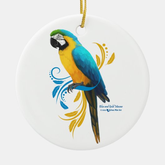 Ornament Blue and Gold Macaw (Voorkant)