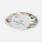 Ornament Botanisch Kerstfeest Papieren Bordje (Gekanteld)