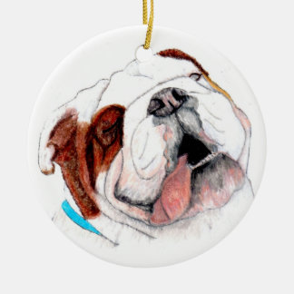 Ornament, Bulldog Drawing Keramisch Ornament