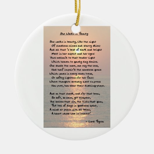 ornament Byron: "Ze loopt in schoonheid" (Voorkant)