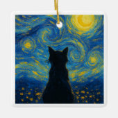 Ornament Cat Starry Night Van Gogh  (Voorkant)