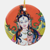 ORNAMENT CERAMIC - White Tara en close up of face (Achterkant)