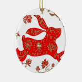 Ornament, Chinees Jaar van het konijn Keramisch Ornament (Rechts)