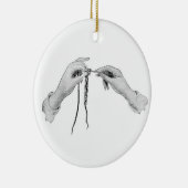 Ornament crocheting hands vintage (Rechts)