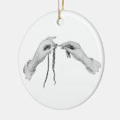 Ornament crocheting hands vintage (Links)