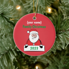 Ornament - Custom Family Christmas (naam toevoegen