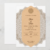 Ornament élégant Mariage invitation (Devant / Derrière)