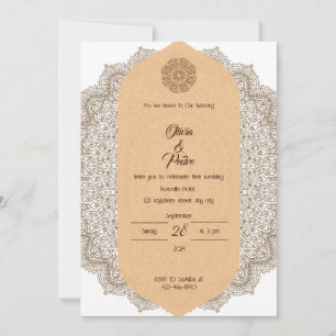 Ornament élégant Mariage invitation