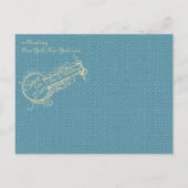 Ornament en overlapping sparen de Datum Aankondigingskaart (Achterkant)