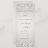 Ornament en parels | Rackkaart voor weduwenprogram Programma (Voorkant / Achterkant)