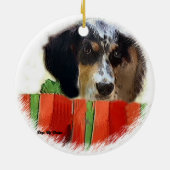 Ornament Engelse Setter kerstcadeautjes (Achterkant)