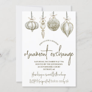 Ornament Exchange Holiday Party Kaart