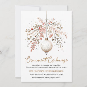 Ornament Exchange Invitation Elegant Kaart