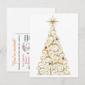 Ornament Exchange Poker Night Invitation briefkaar Uitnodiging Briefkaart (Voorkant / Achterkant)