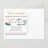 Ornament Exchange Poker Night Invitation briefkaar Uitnodiging Briefkaart (Achterkant)