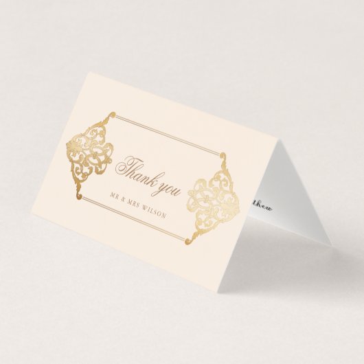  ornament faux folie Hartelijk dank Kaart (Voorkant)