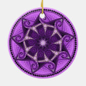 Ornament februari Birthstone Amethyst Mandala (Achterkant)