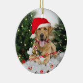 Ornament gele lab Santa Paws (Rechts)