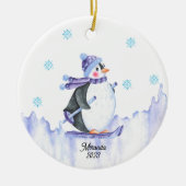 Ornament gepersonaliseerde pinguïn (Voorkant)