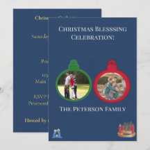 Ornament Gloed Kerst Uitnodiging