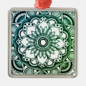 Ornament Green and Blue Sharpie Mandala (Voorkant)