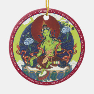 ORNAMENT Green Tara en sluit haar gezicht