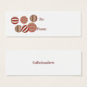 ornament group gift label mini visitekaartjes (Voorkant /achterkant)