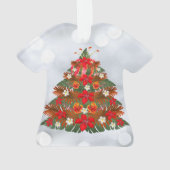 Ornament Hawaiian Floral kerstbomen Shirt (achterkant)