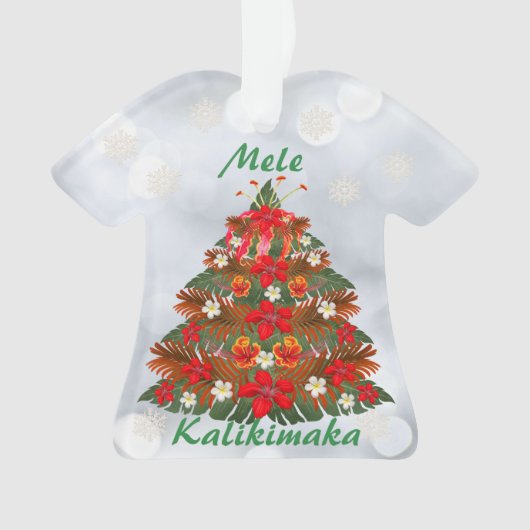Ornament Hawaiian Floral kerstbomen Shirt (voorkant)