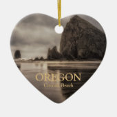 Ornament: Haystack Rock and Needles (Hart) Keramisch Ornament (Voorkant)