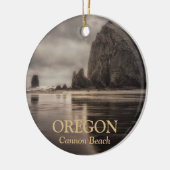 Ornament: Haystack Rock Rock and Needles (Circle) Keramisch Ornament (Links)