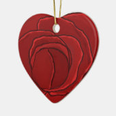 Ornament Heart "Red Rose" (Links)