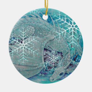 Ornament - Holiday Winter Dragon