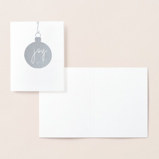 ORNAMENT JOY Carte de vacances Silver (Affichage)