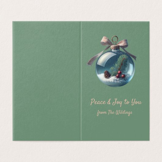  Ornament Kerst Kaarten (Buitenkant ongevouwen)