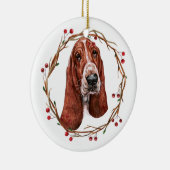 Ornament kerstbasset Hound (Rechts)