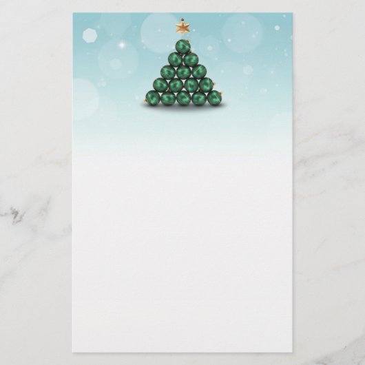 Ornament kerstboom - briefpapier briefhoofd (Voorkant)